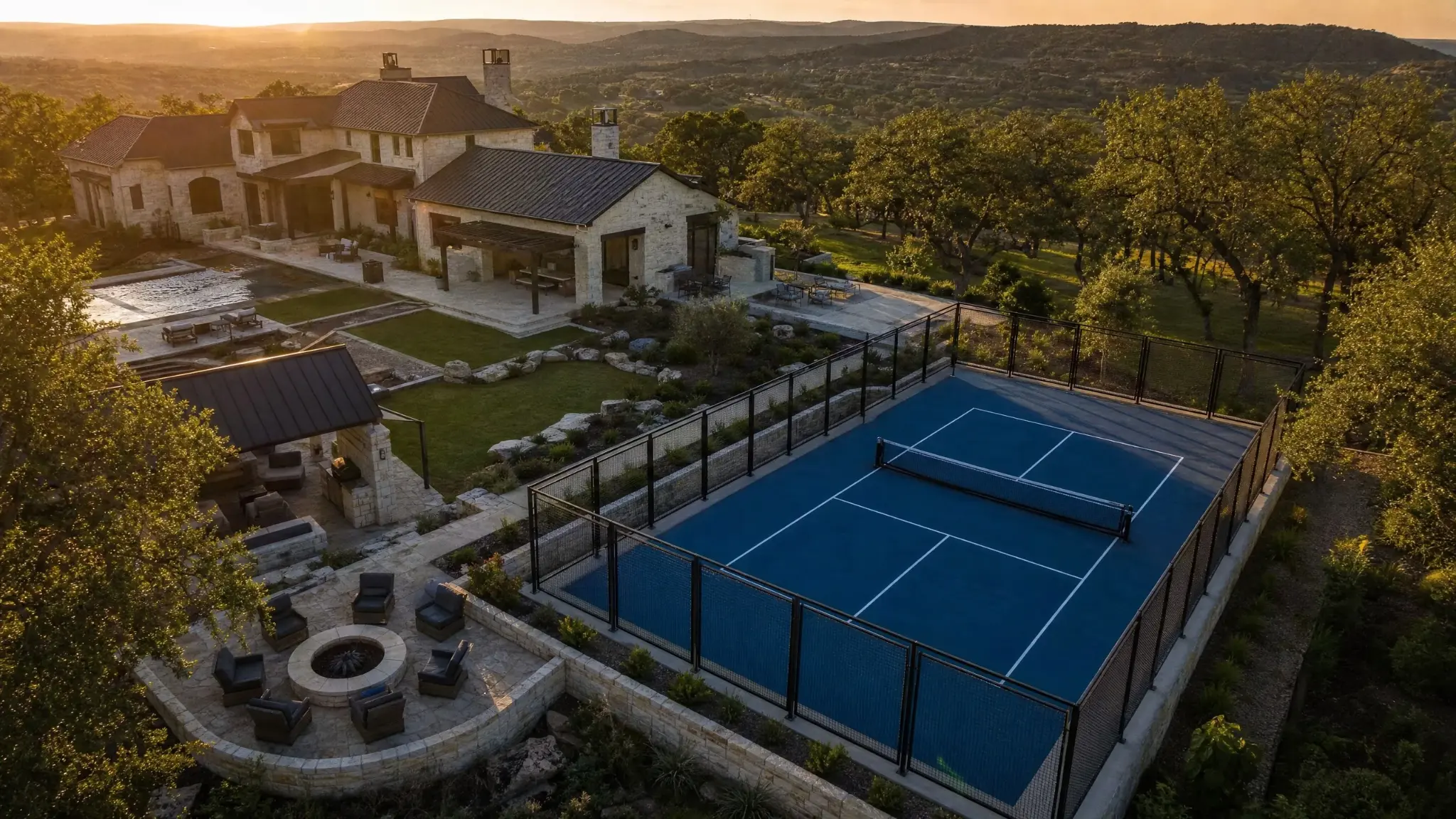 Finished custom sport court